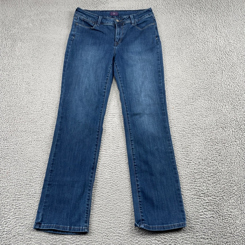 NYDJ Jeans Women 12 Marilyn Straight Leg Lift Tuck Technology M17G58P6 Denim